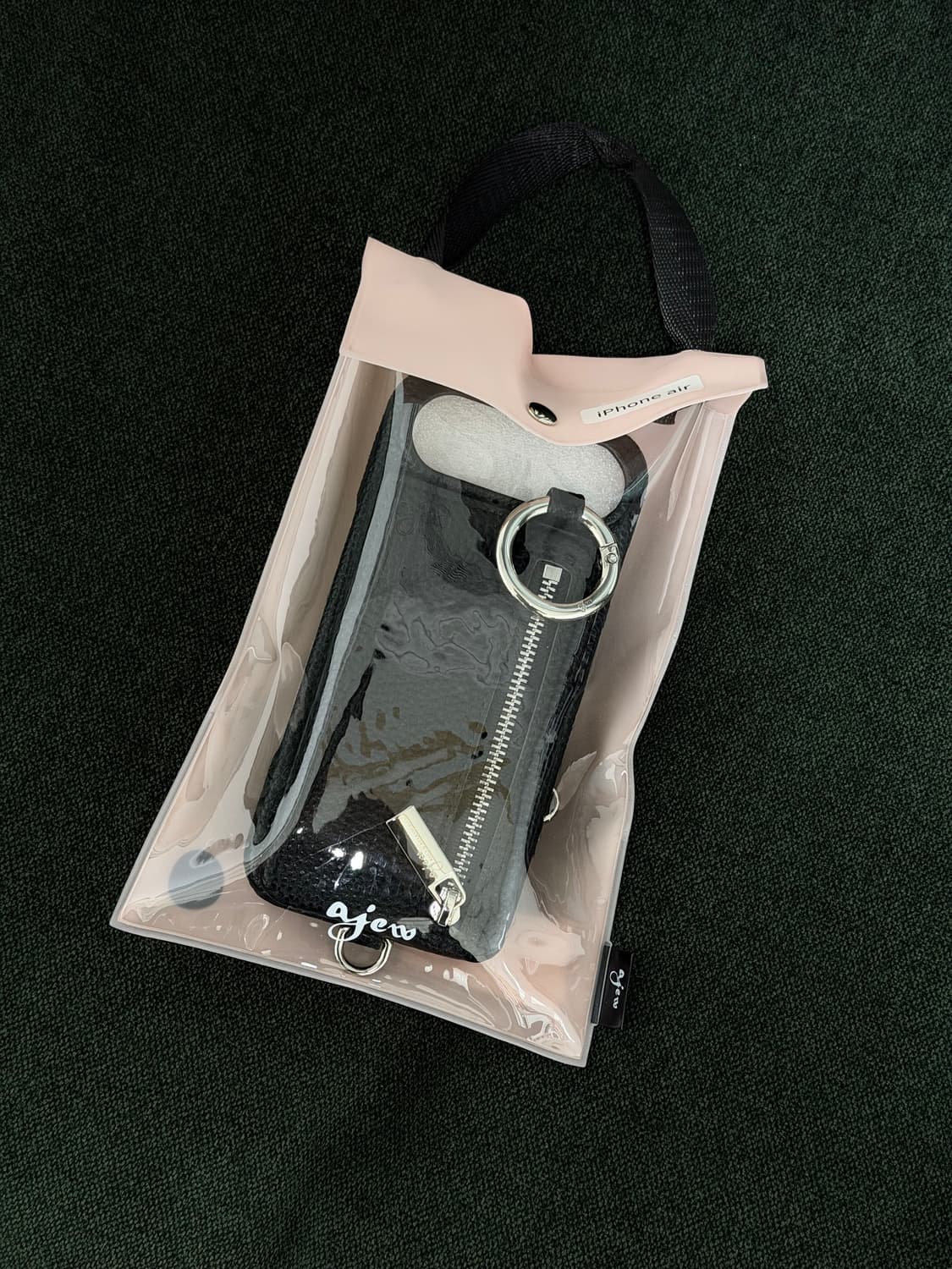 아이폰 17에어 ajew zipphone(에쥬 지퍼폰케이스)블랙 상품이미지1