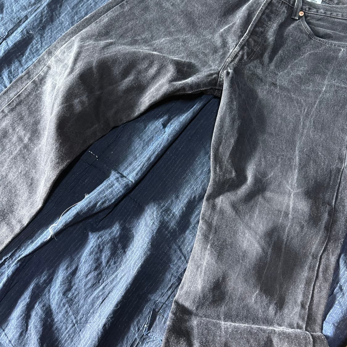 리바이스 501 블랙 데님 팬츠 33 상품이미지3