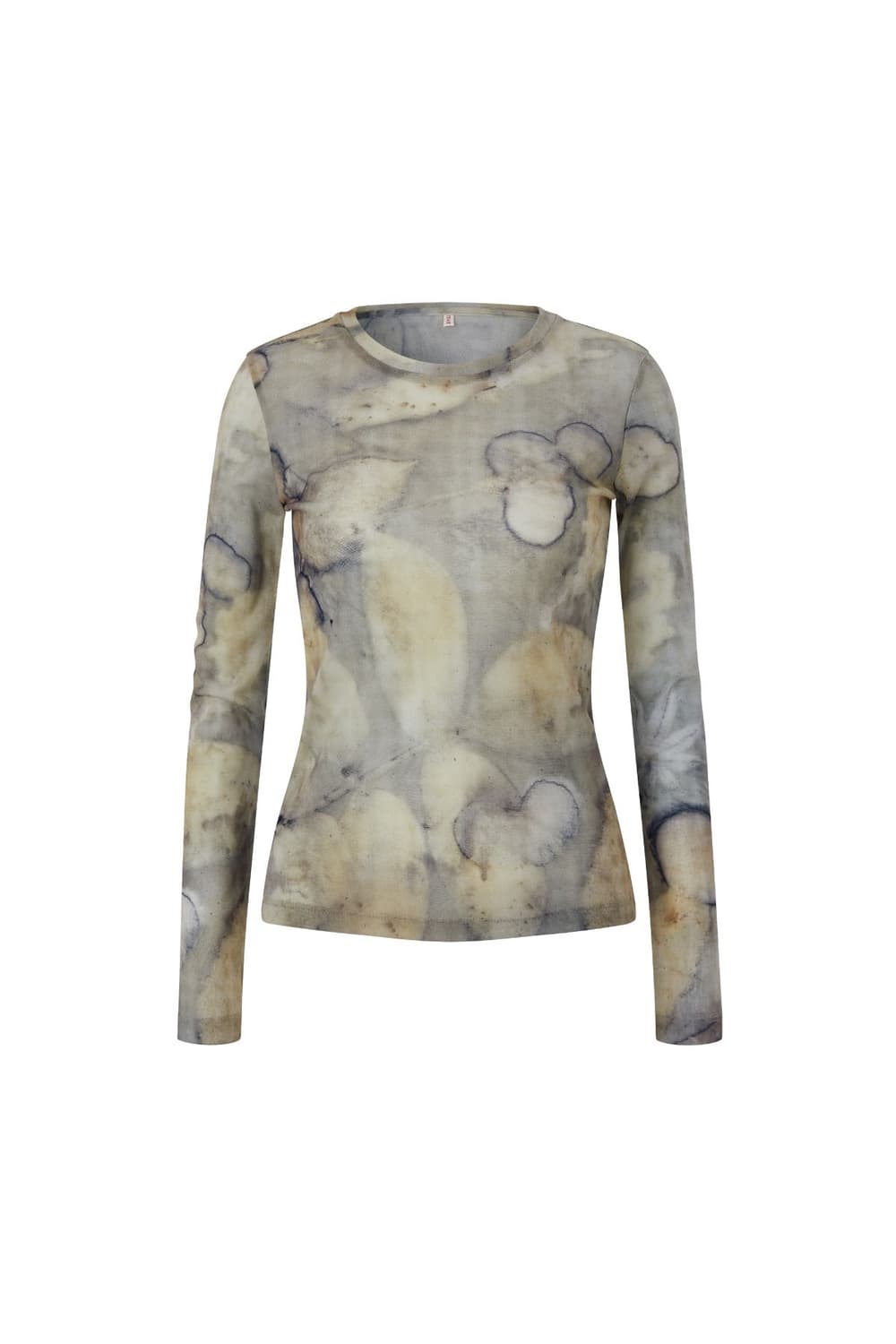 Teak LEAF DYED MESH LONG SLEEVE TOP 상품이미지1