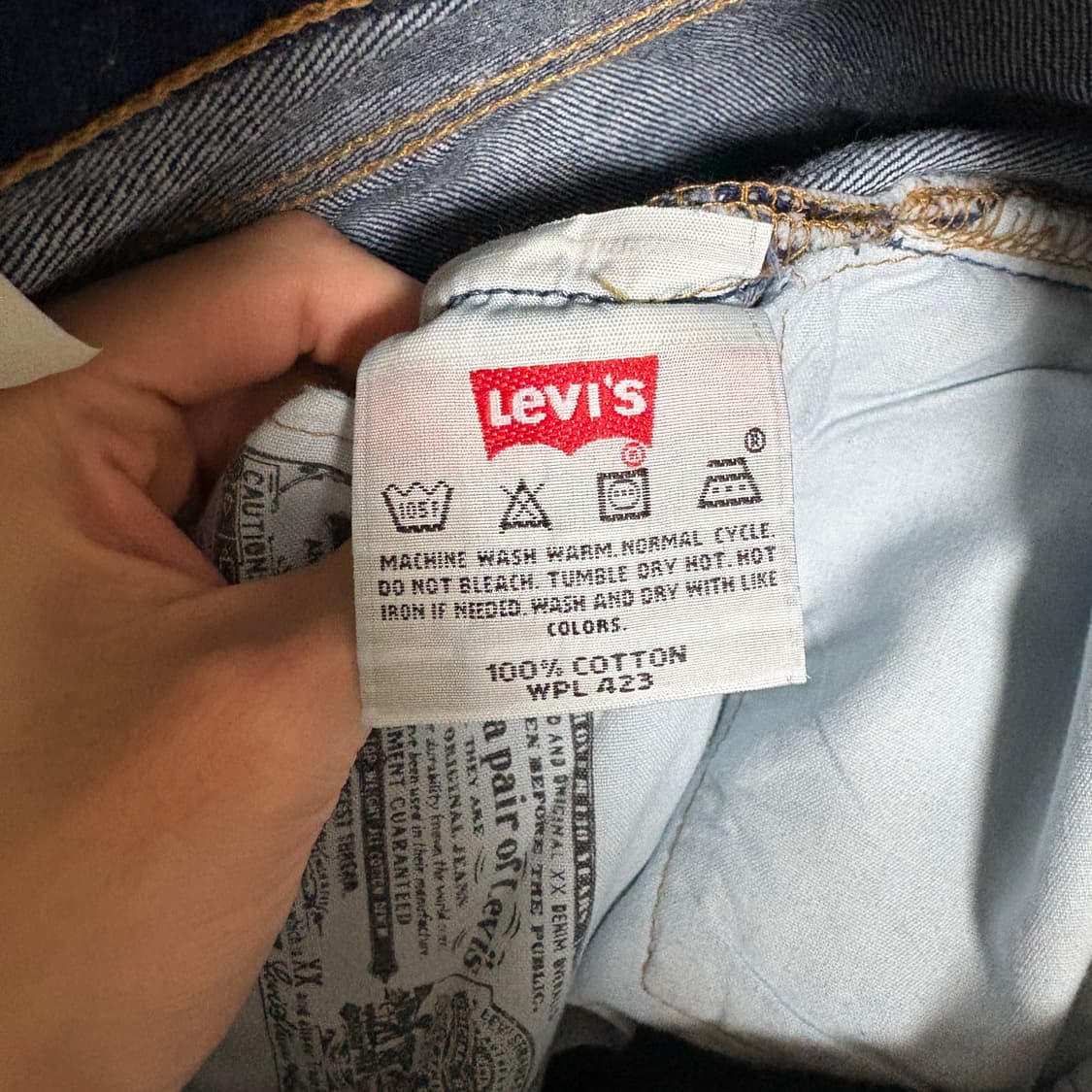 (새제품) 데드스탁 리바이스 501 프리슈렁크 생지데님 / W36,L30 상품이미지8