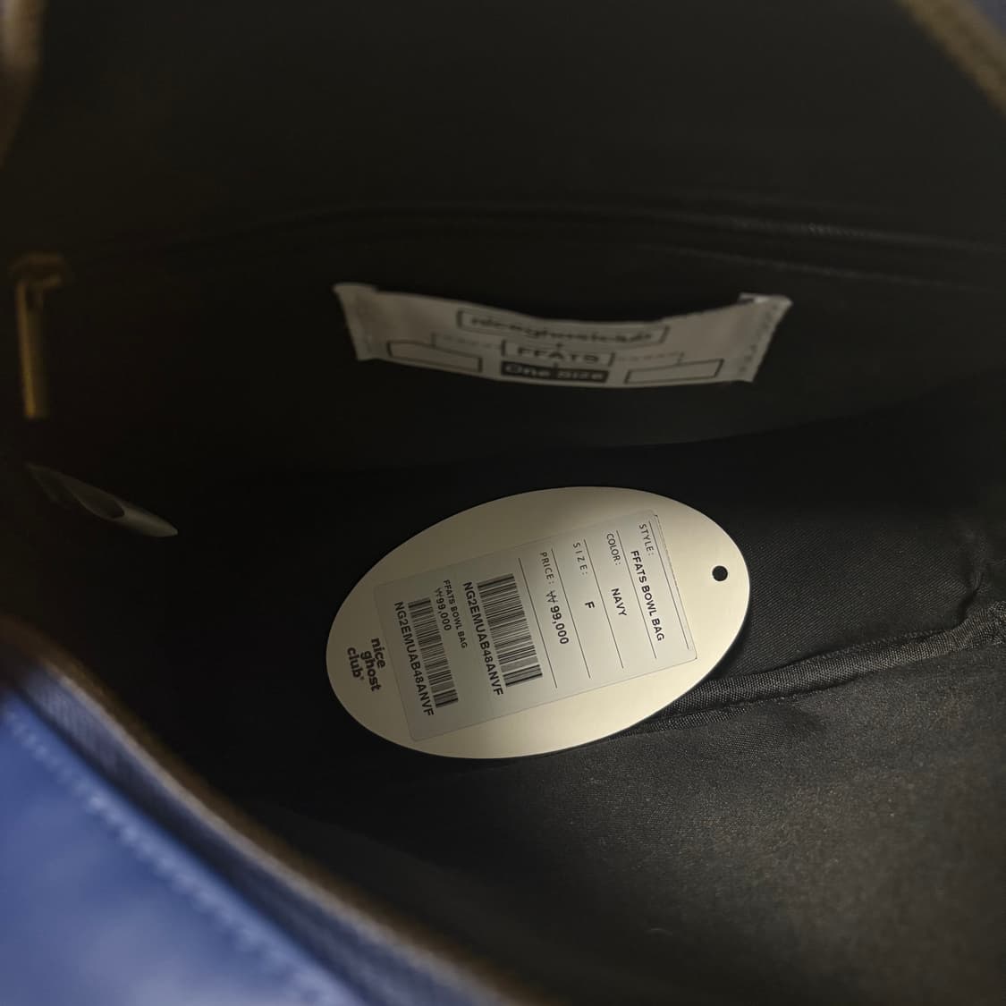 나이스고스트클럽 FFATS BOWL BAG NAVY 상품이미지3