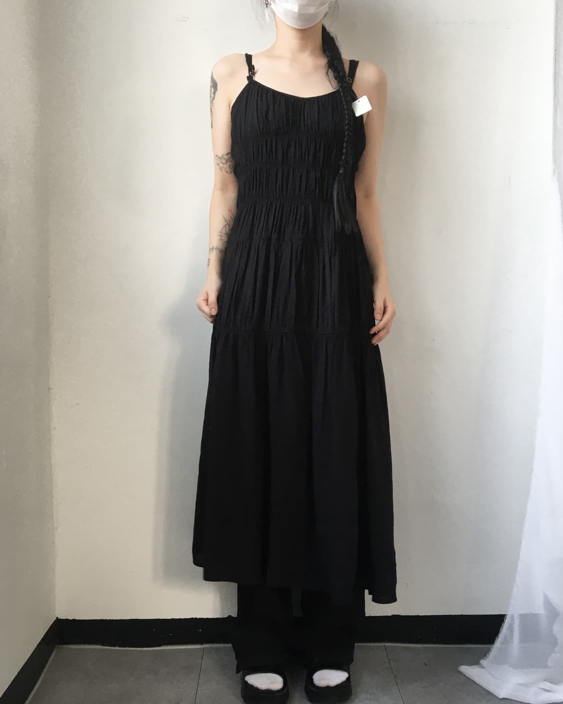 Shirring sleeveless  onepiece 상품이미지1