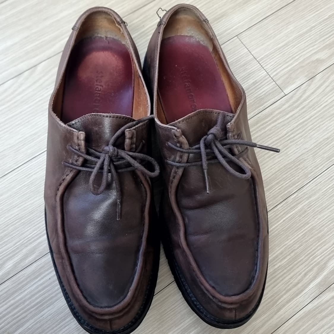 스테파노로시 브라운 가죽 남성 구두(280-290) 상품이미지2