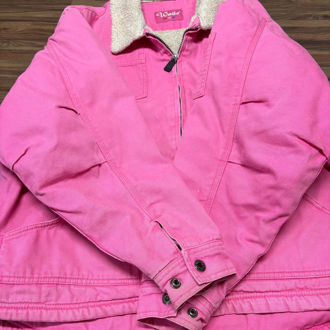 Walls 월스 핑크 보아털 울프죠 시어링 디트로이트 워크 자켓 상품이미지3