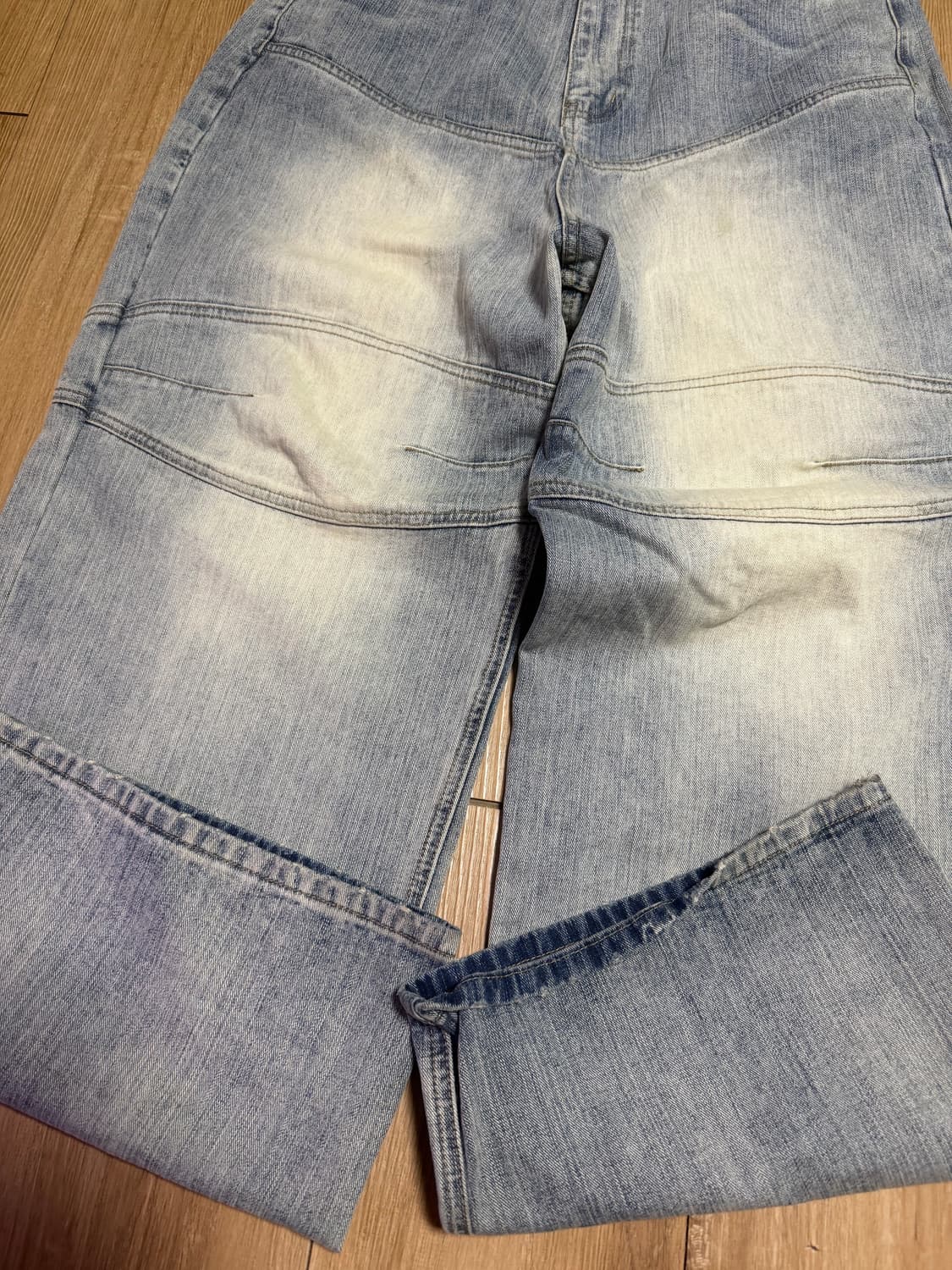 어웬드 블루 와이드 바이커 진 1사이즈 상품이미지3