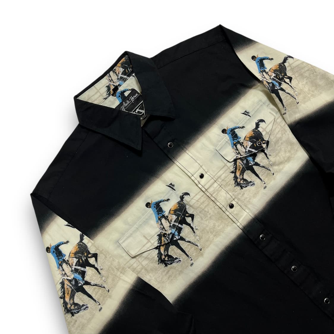 화이트 호스 웨스턴 승마 다크 빈티지 긴팔 셔츠 상품이미지2