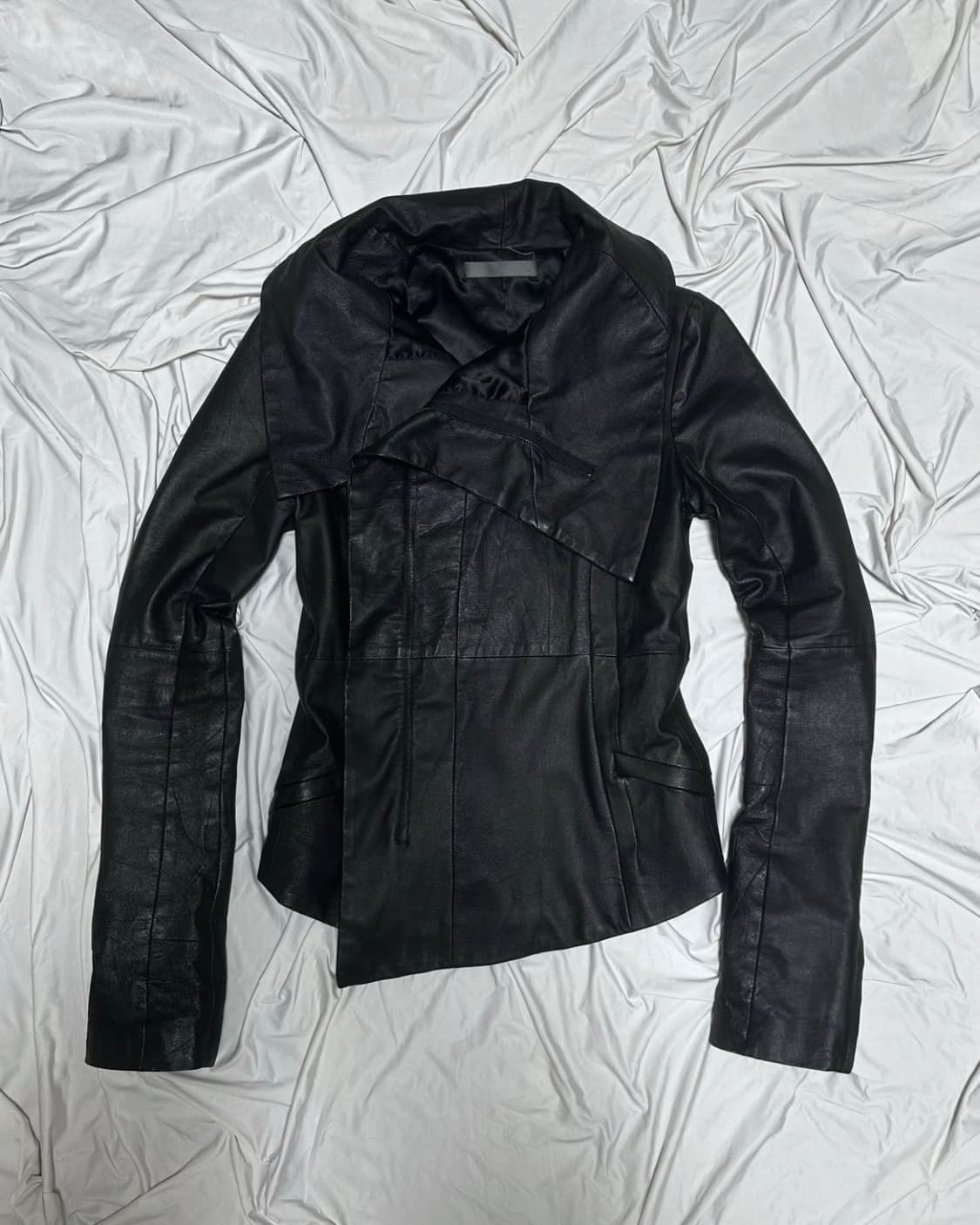 Ekam high-neck lamb skin jacket 상품이미지2