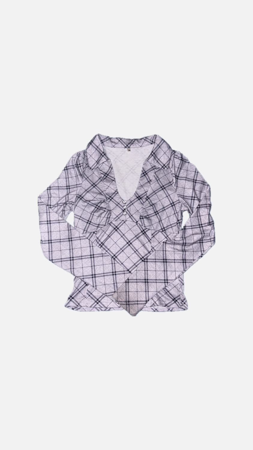 Vintage Purple Check Collar t 상품이미지2