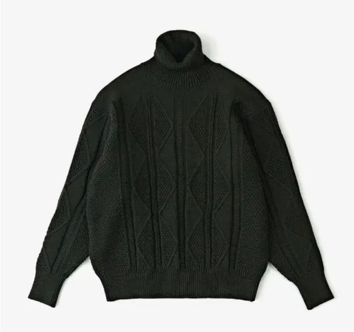 피그벨 포레스트 피셔맨 터틀넥 니트 블랙 2사이즈 새상품 판매 상품이미지1