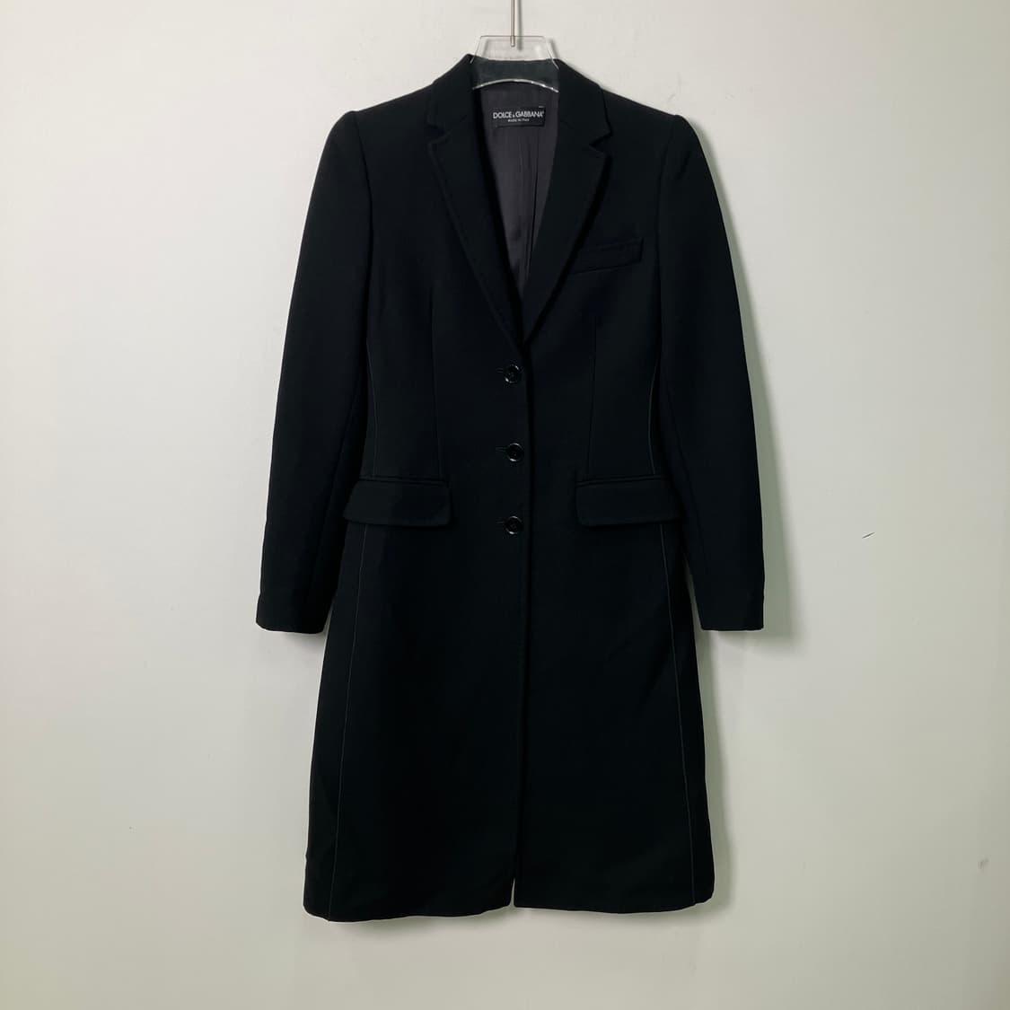 돌체앤가바나 블랙 테일러드 롱코트 36 상품이미지1