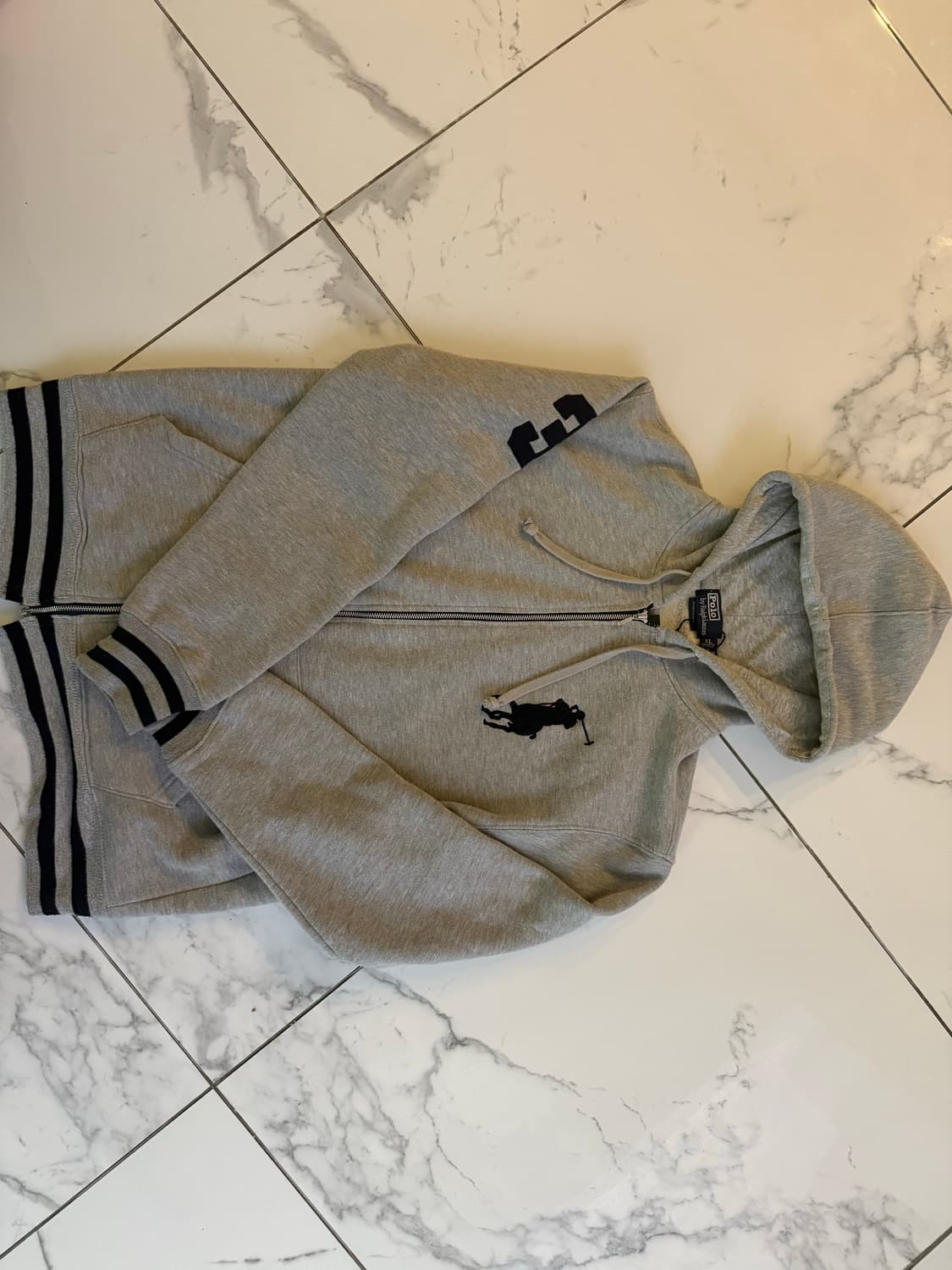 폴로 빅포니 그레이 후드집업 판매!! 상품이미지5