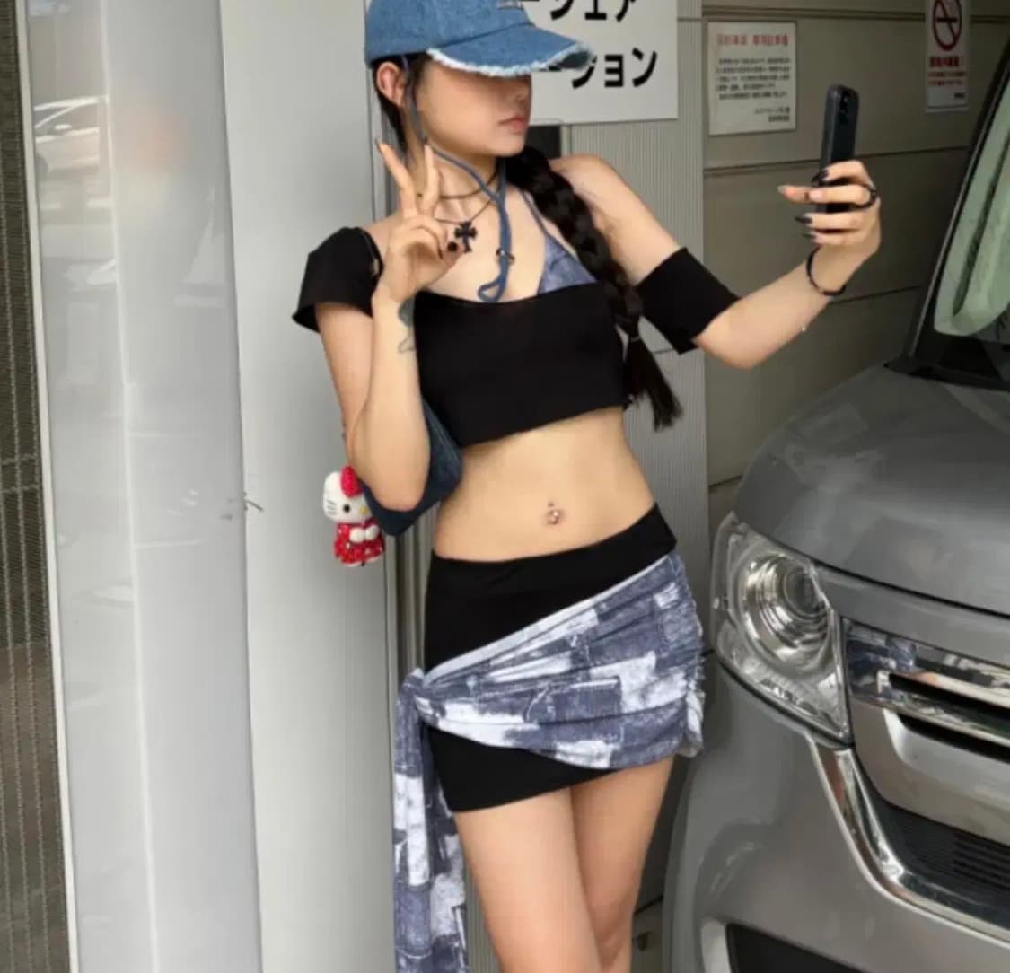 비엔프롬 bnfrom from tie denim skirt 상품이미지1