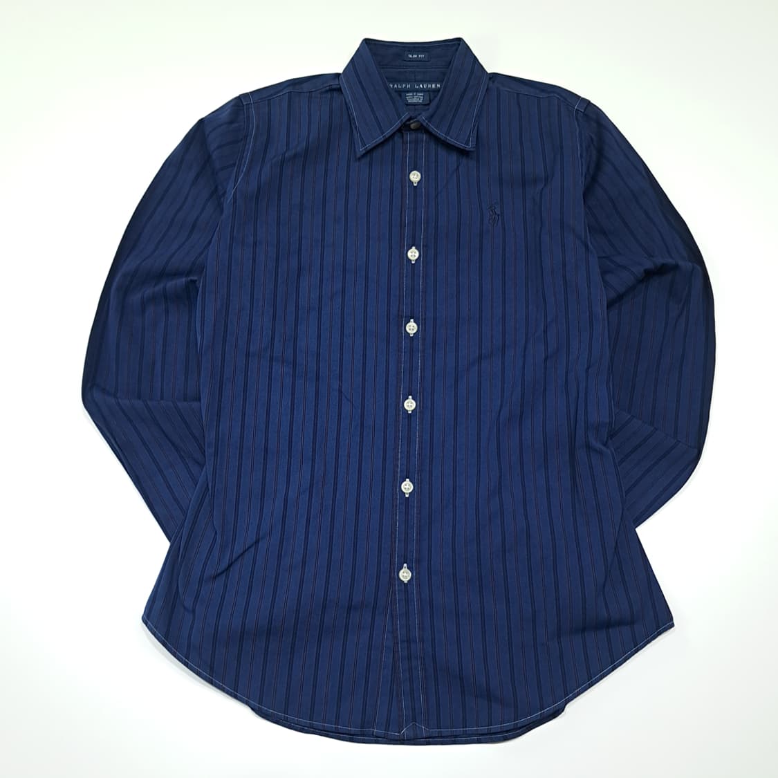 CK124 M 폴로 슬림핏 로얄네이비 스트라이프 셔츠 남방 상품이미지1