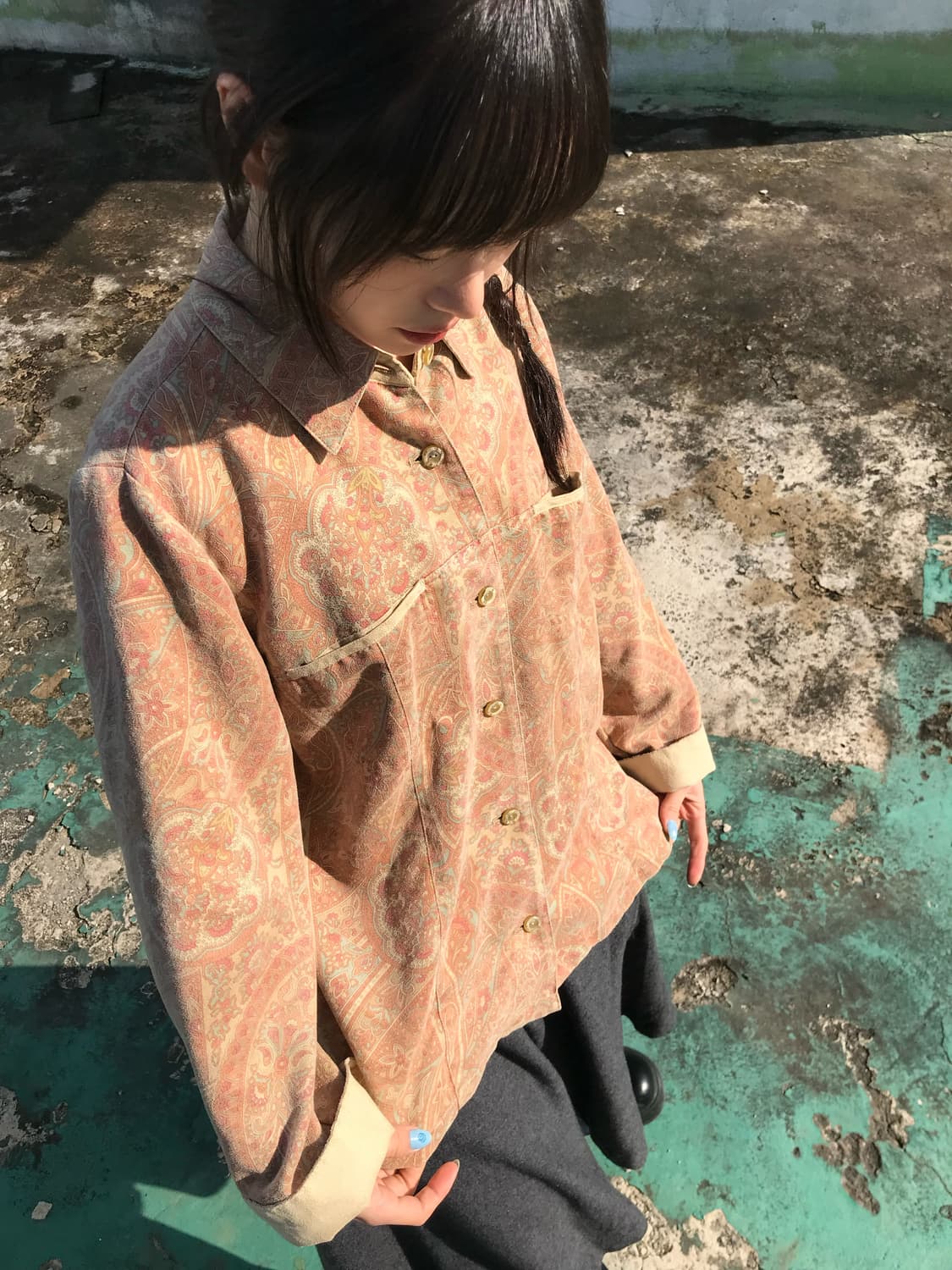 롱샴 페이즐리 빈티지 셔츠 상품이미지2