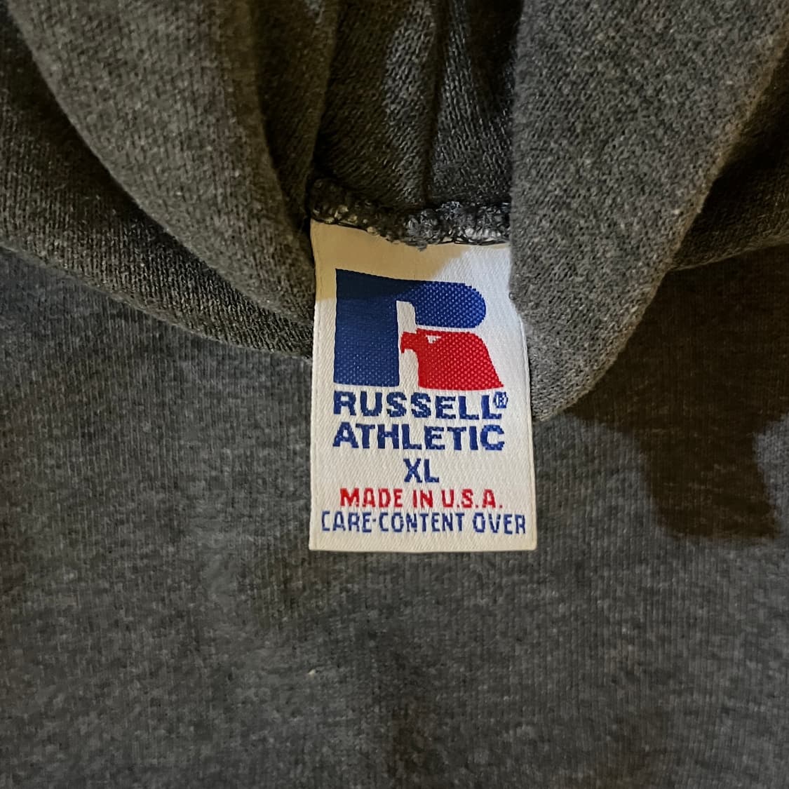 [XL] 90s USA 빈티지 러셀 후드 챠콜 그레이 상품이미지2