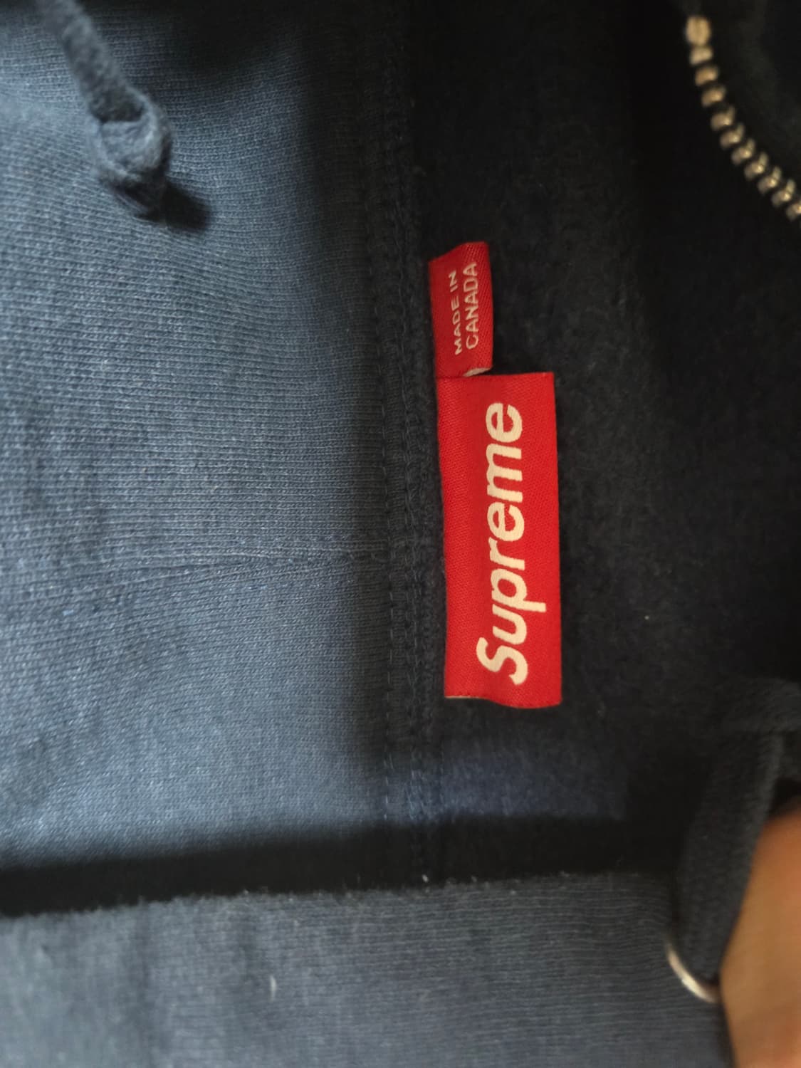 슈프림 s로고 후드집업 네이비 상품이미지4