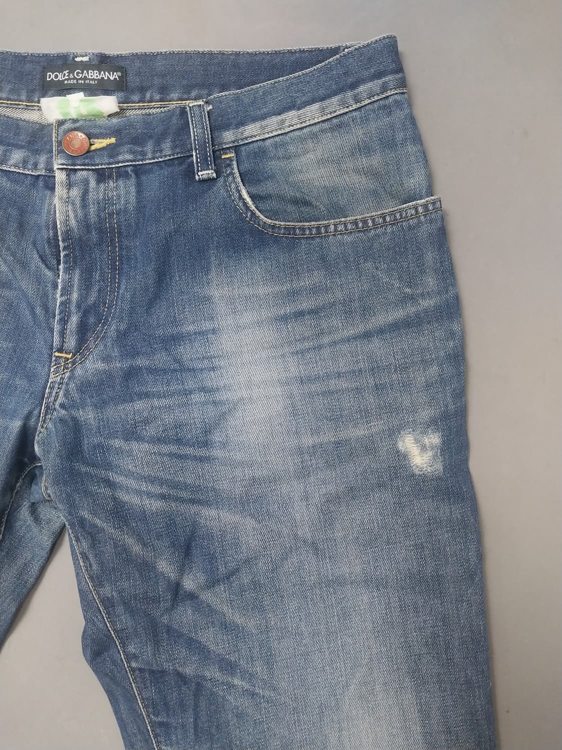 [33] 돌체앤가바나 13SS 진청 데미지 워싱 14클래식 진 청바지 상품이미지4