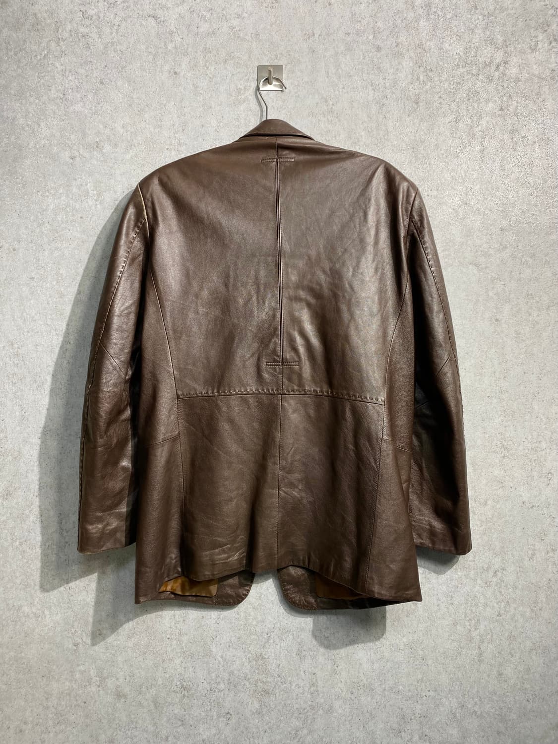 [50] PRIDE 브라운 양가죽 레더 블레이저 상품이미지6