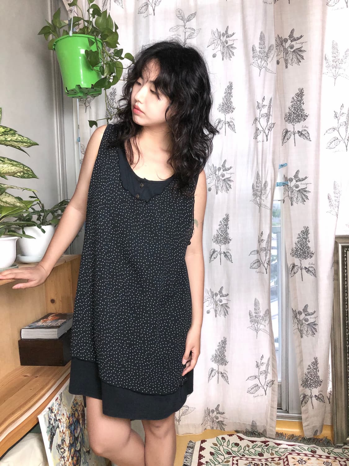 dot layered dress 상품이미지2