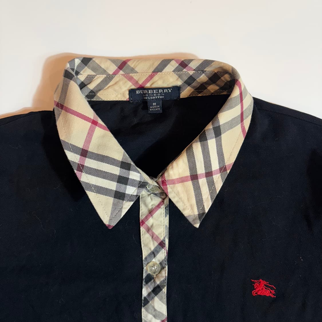버버리 체크 트리밍 셔츠 상품이미지2