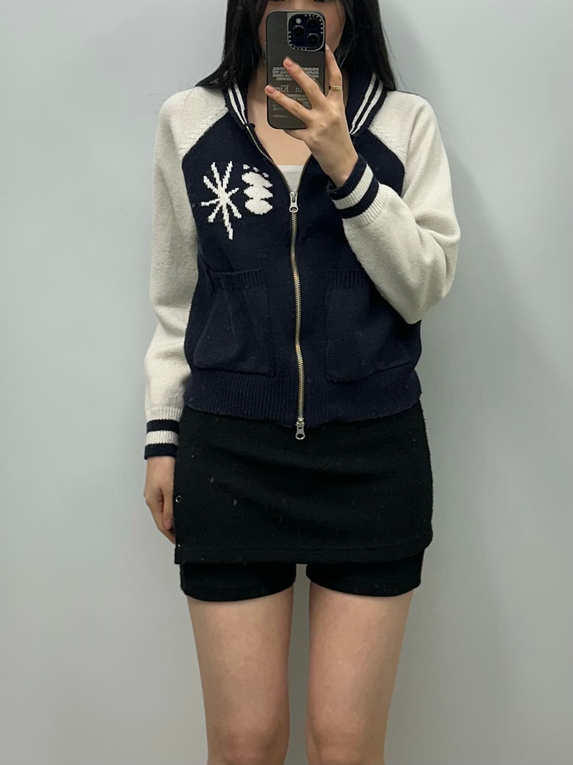 마조네 바시티 니트 가디건 상품이미지1