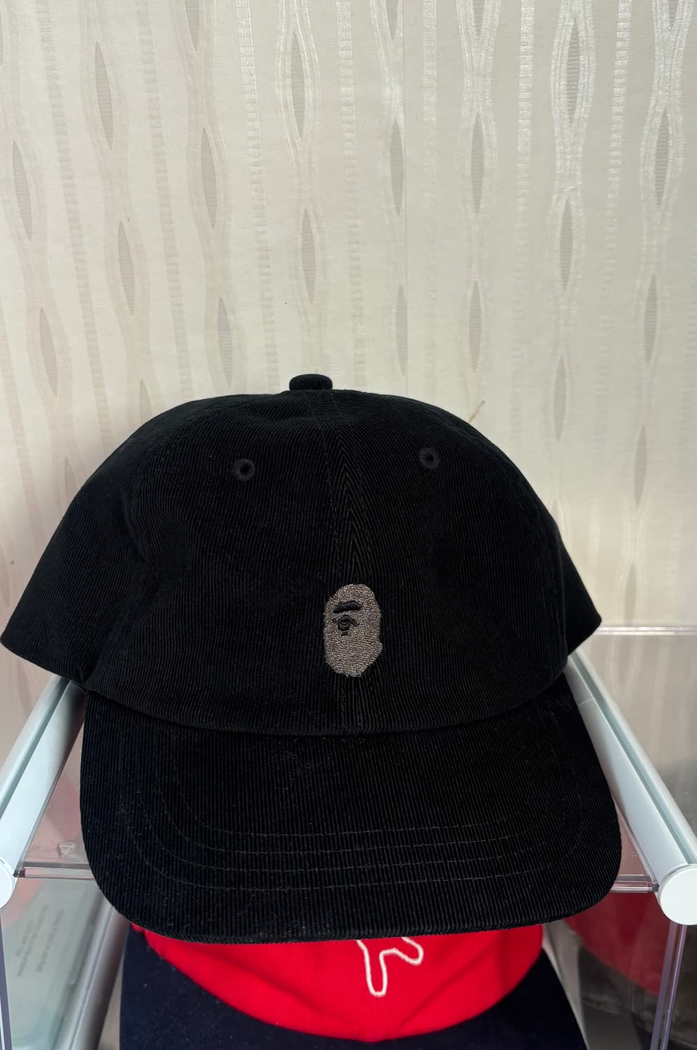 BAPE 블랙 원 포인트 볼캡 상품이미지4