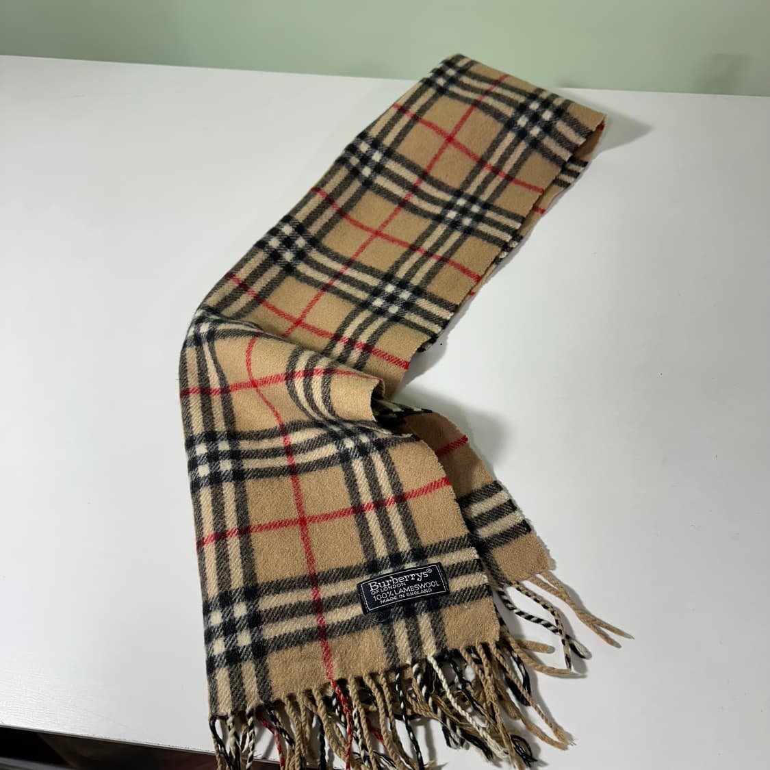 OS 버버리 베이지 노바체크 머플러 목도리 상품이미지3