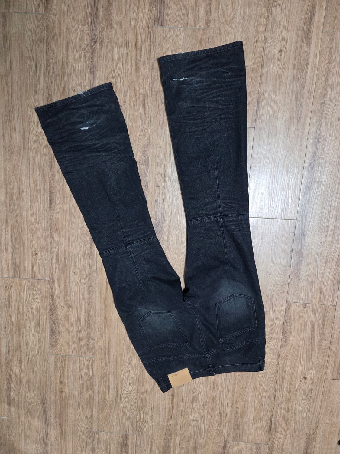 [2] 카미엔 kamien 크로스 다트 플레어 데님진 청바지 상품이미지4