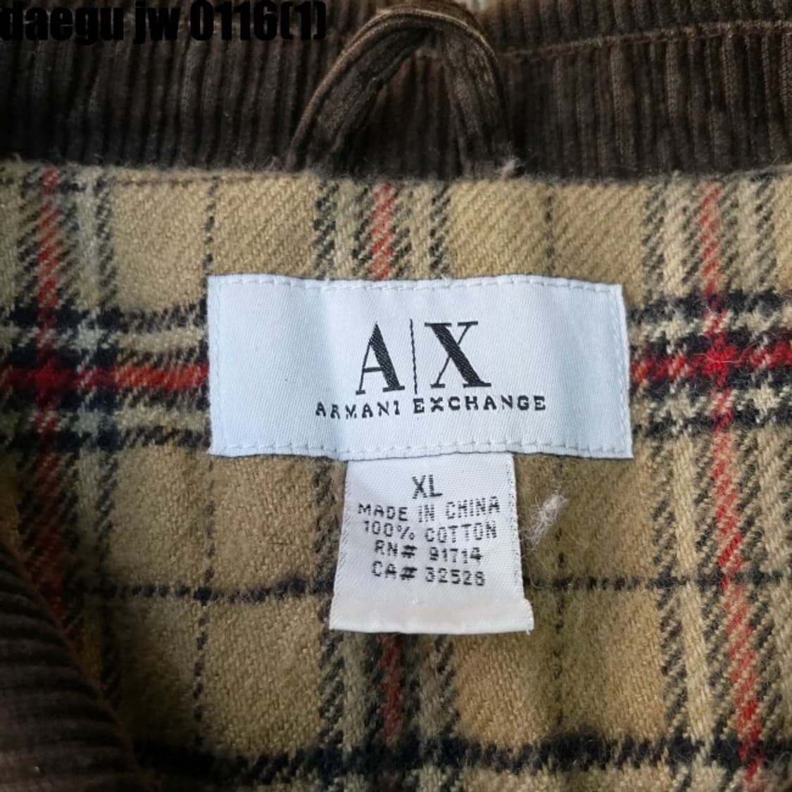 아르마니 익스체인지 코듀로이 자켓 상품이미지3