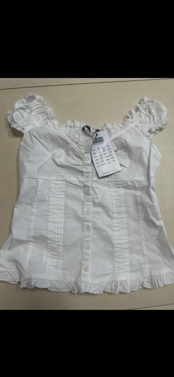 택 o 새상품) 브랜디멜빌 엘레나탑 블라우스 화이트 상품이미지2