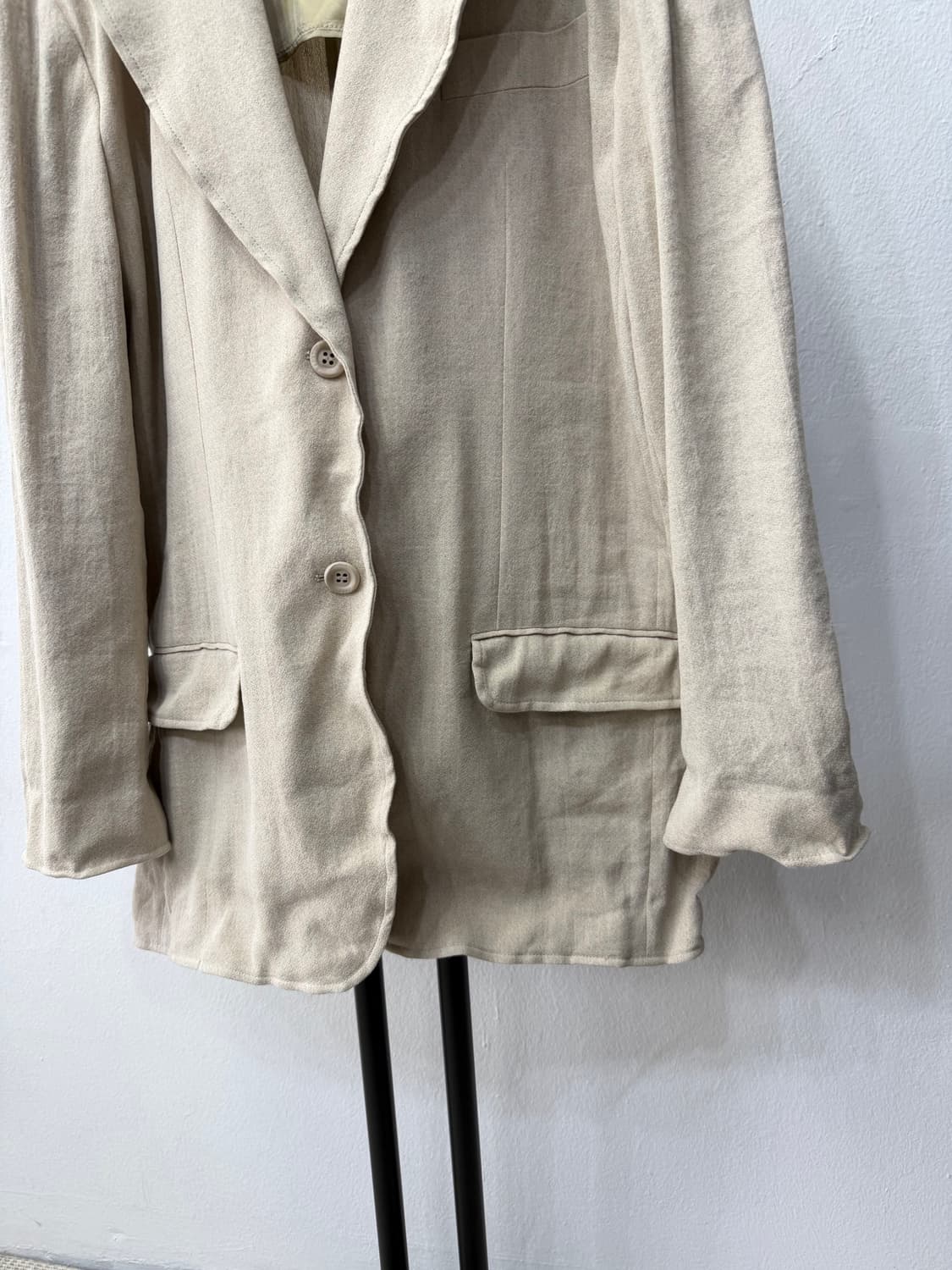 정품) 아크네스튜디오 여성 오버핏 린넨 블레이저 자켓 36 상품이미지3