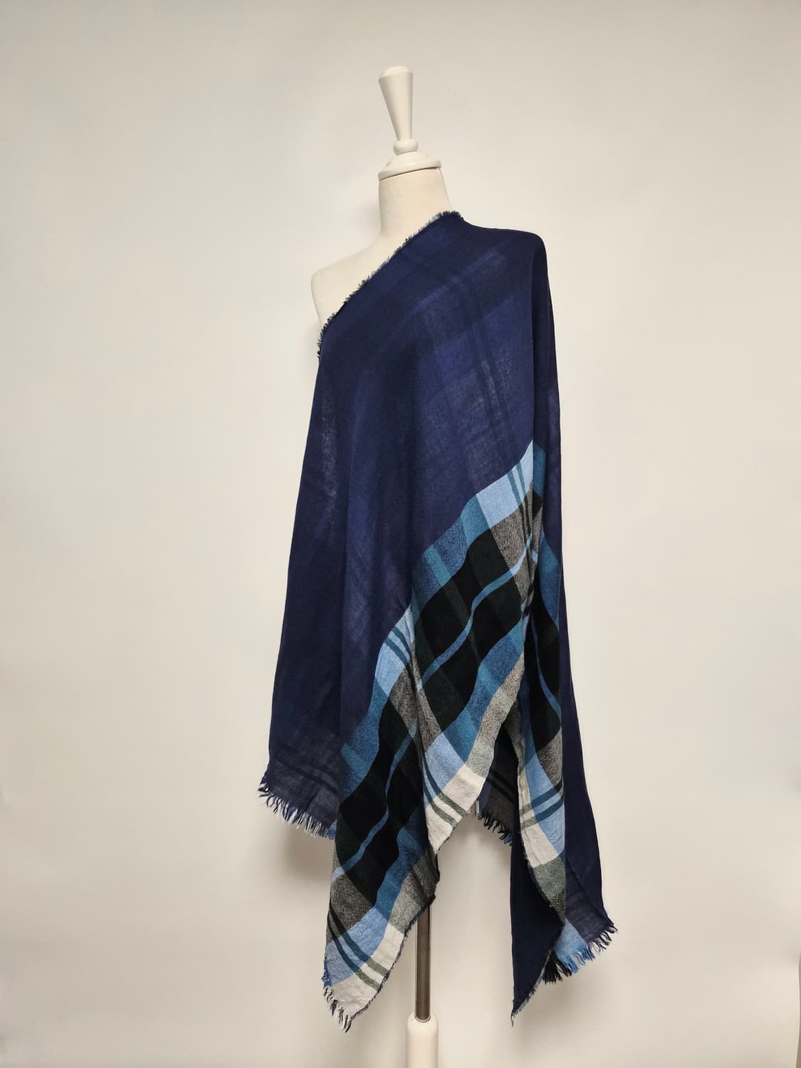 (새상품)비비안웨스트우드 네이비 체크 숄 머플러  상품이미지2