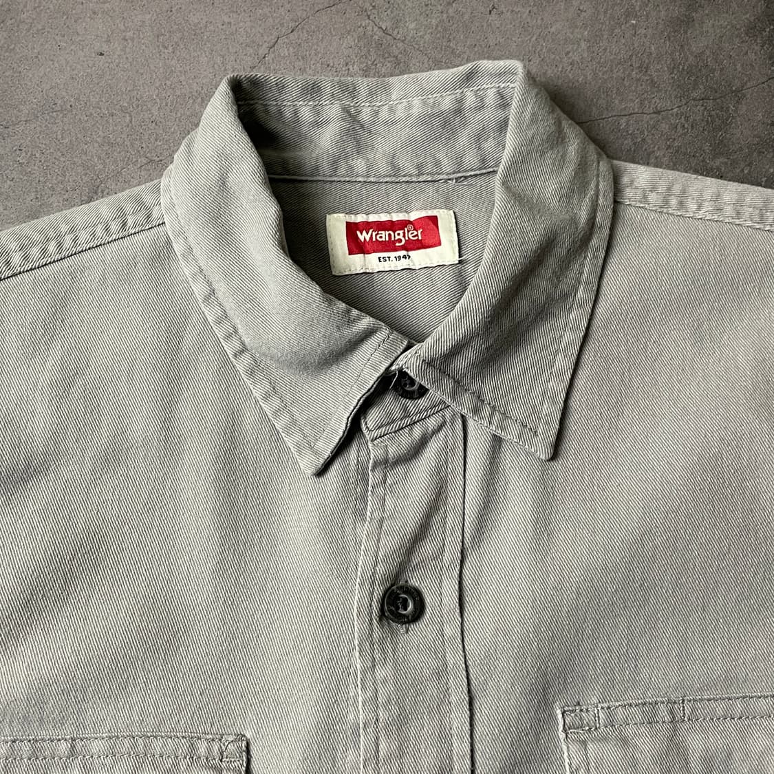 WRANGLER 랭글러 빈티지 그레이 반팔 셔츠 A00756 상품이미지2