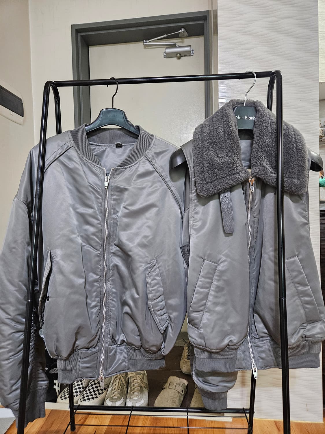 [46] 준지 22FW 오버핏 무스탕 마원 (MA-1)그레이 상품이미지6