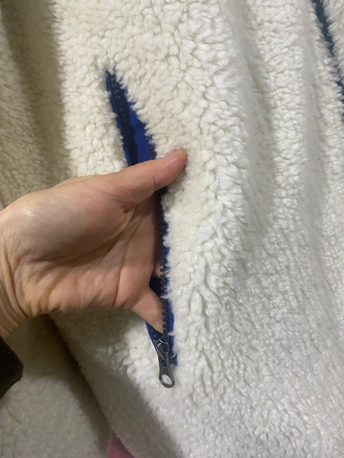 스타터 양면 롱 플리스 자켓 아이보리 상품이미지5