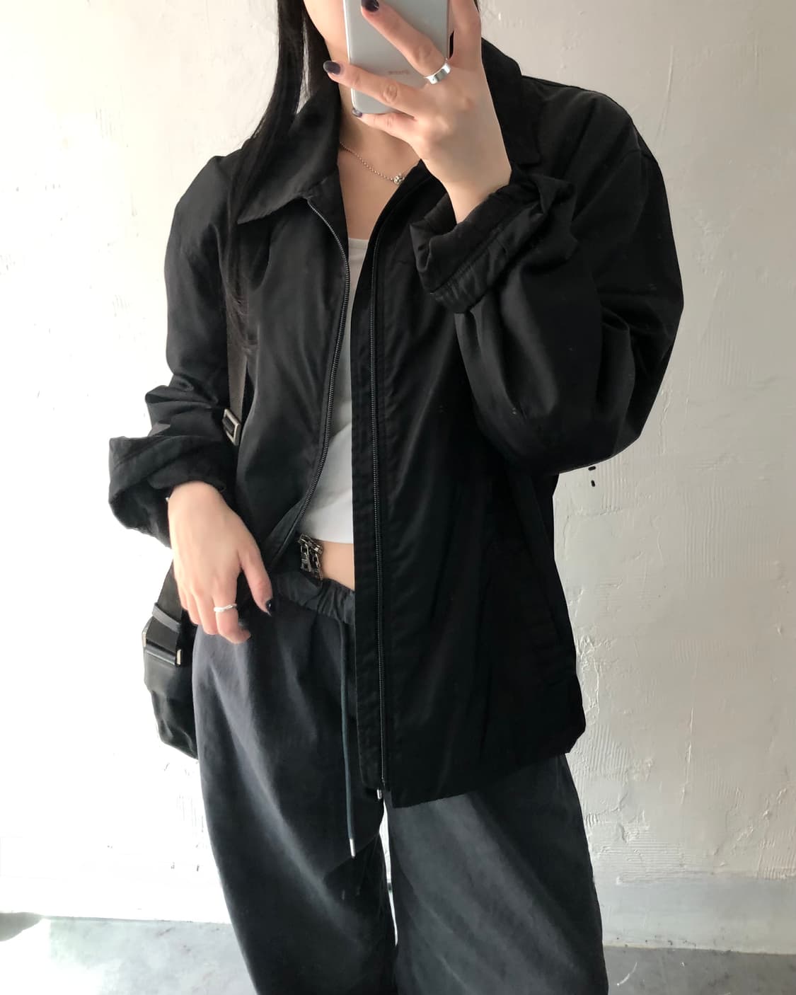 Prada 프라다 블랙 나일론 블루종 자켓 상품이미지2