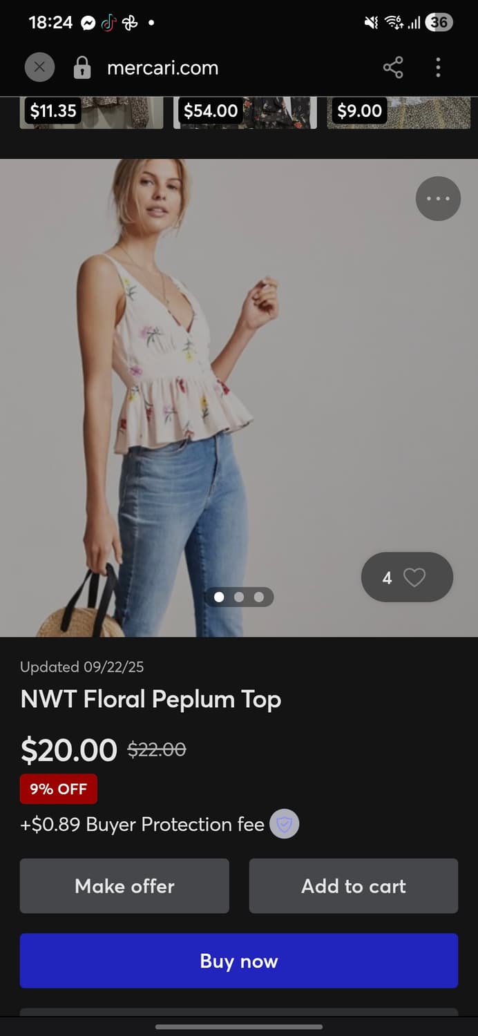 플라워 패턴 핑크색 민소매 블라우스 상품이미지10