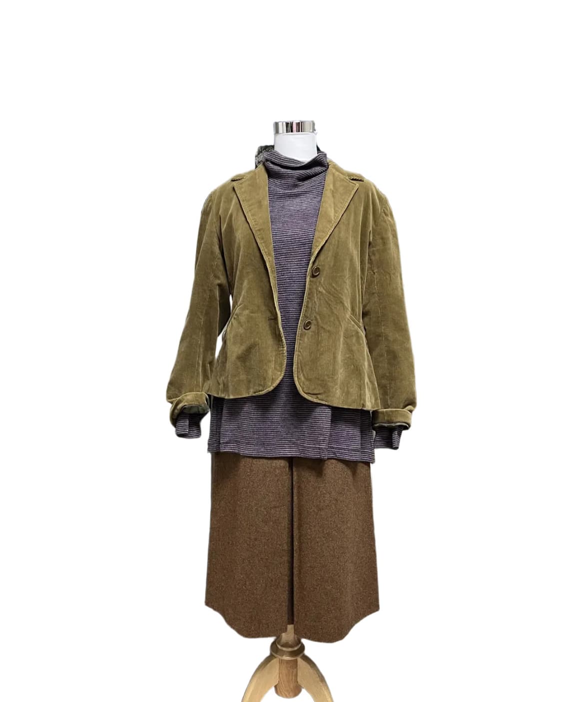 Brown bokashi wool skirt 상품이미지6