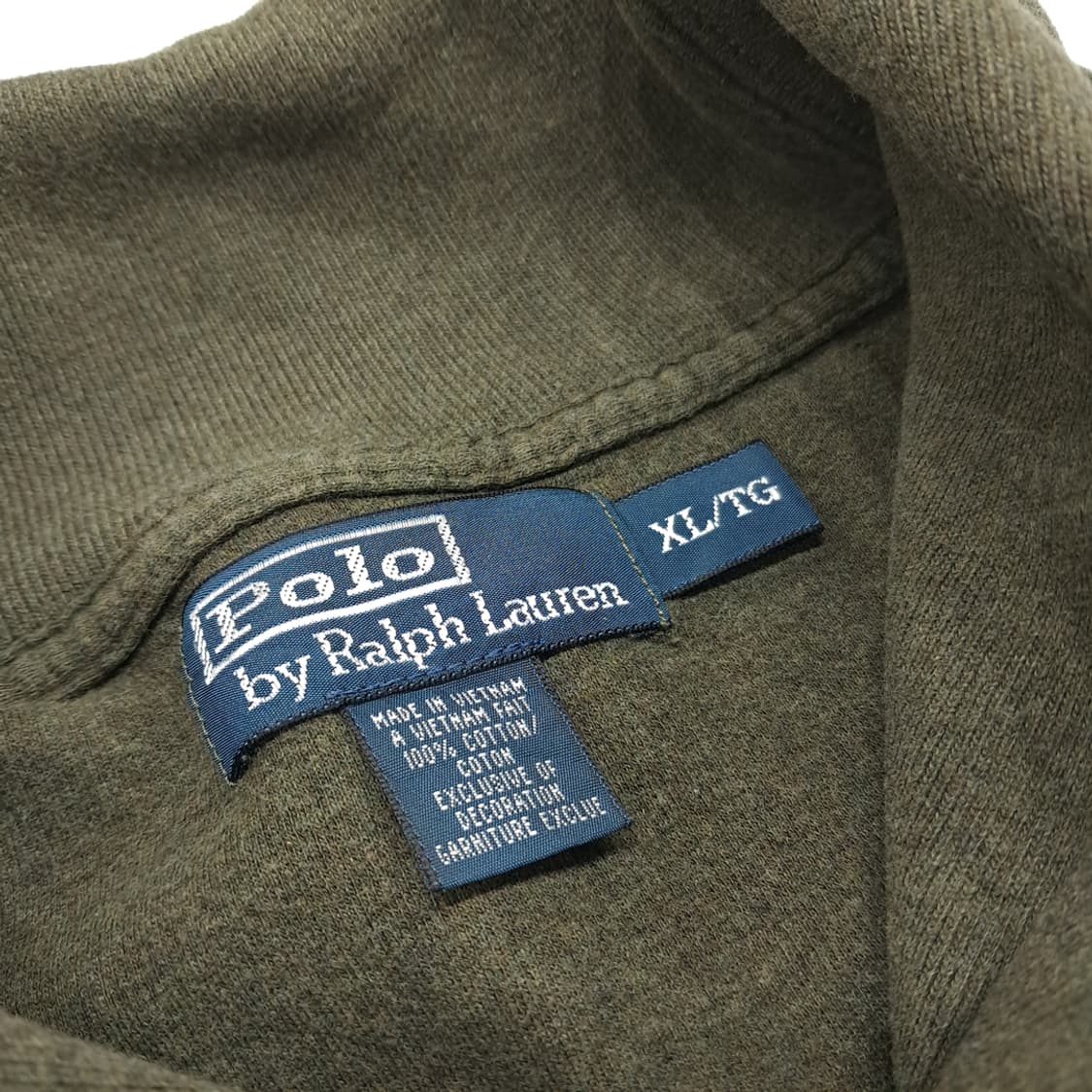 CN836 XL 폴로 랄프로렌 올리브그린 숄카라 긴팔 니트 스웨터 상품이미지4