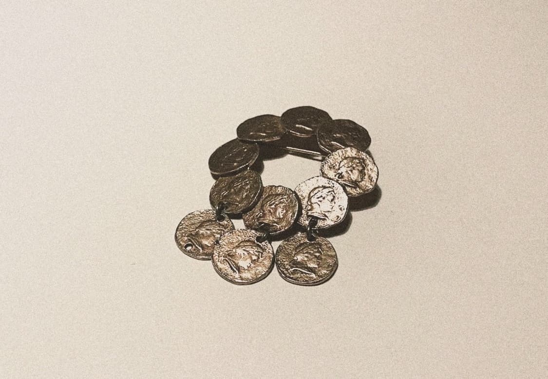 1940s 영국 누보 코인 브로치 상품이미지1