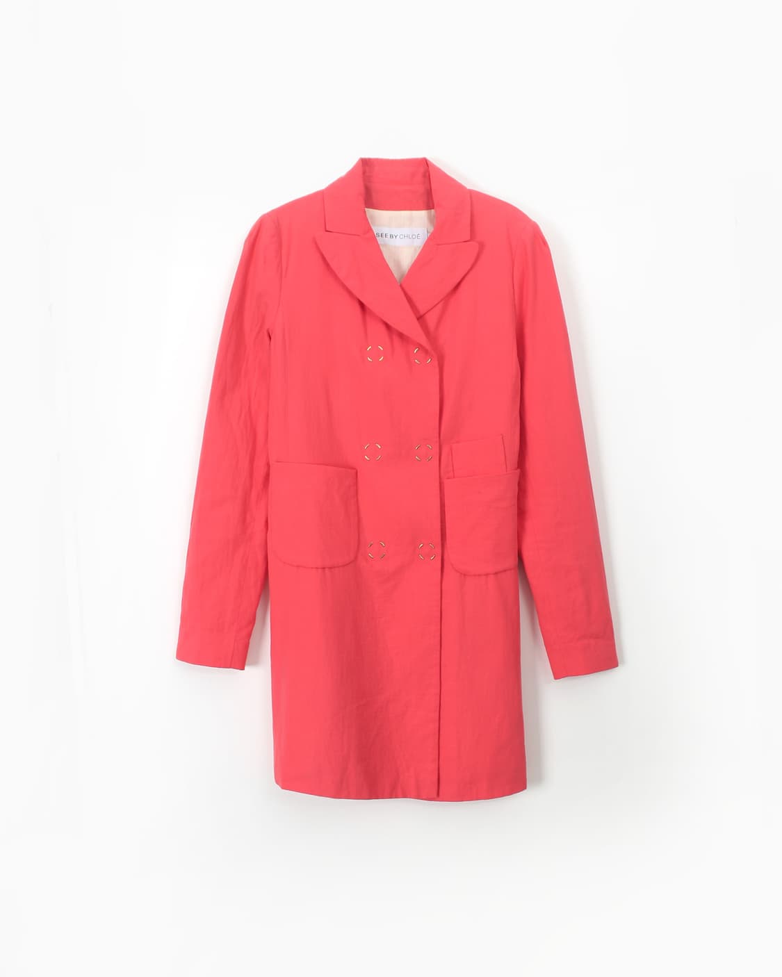 씨바이 끌로에 SeeByCHLOE 빈티지 핑크 롱 더블 자켓 상품이미지1