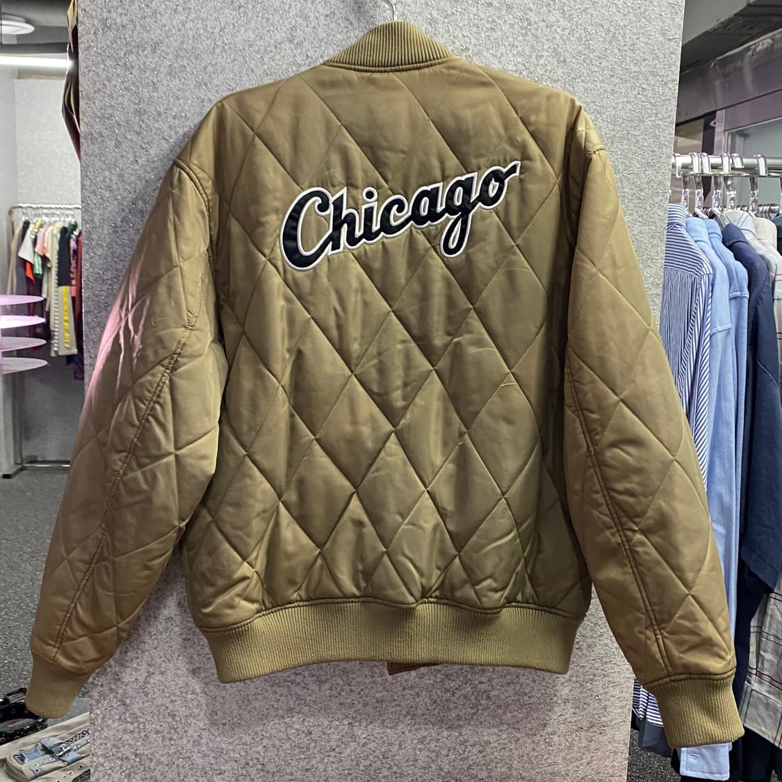 뉴에라 MLB 시카고 화이트삭스 다이아몬드 퀼팅 봄버 자켓 B3879 상품이미지4