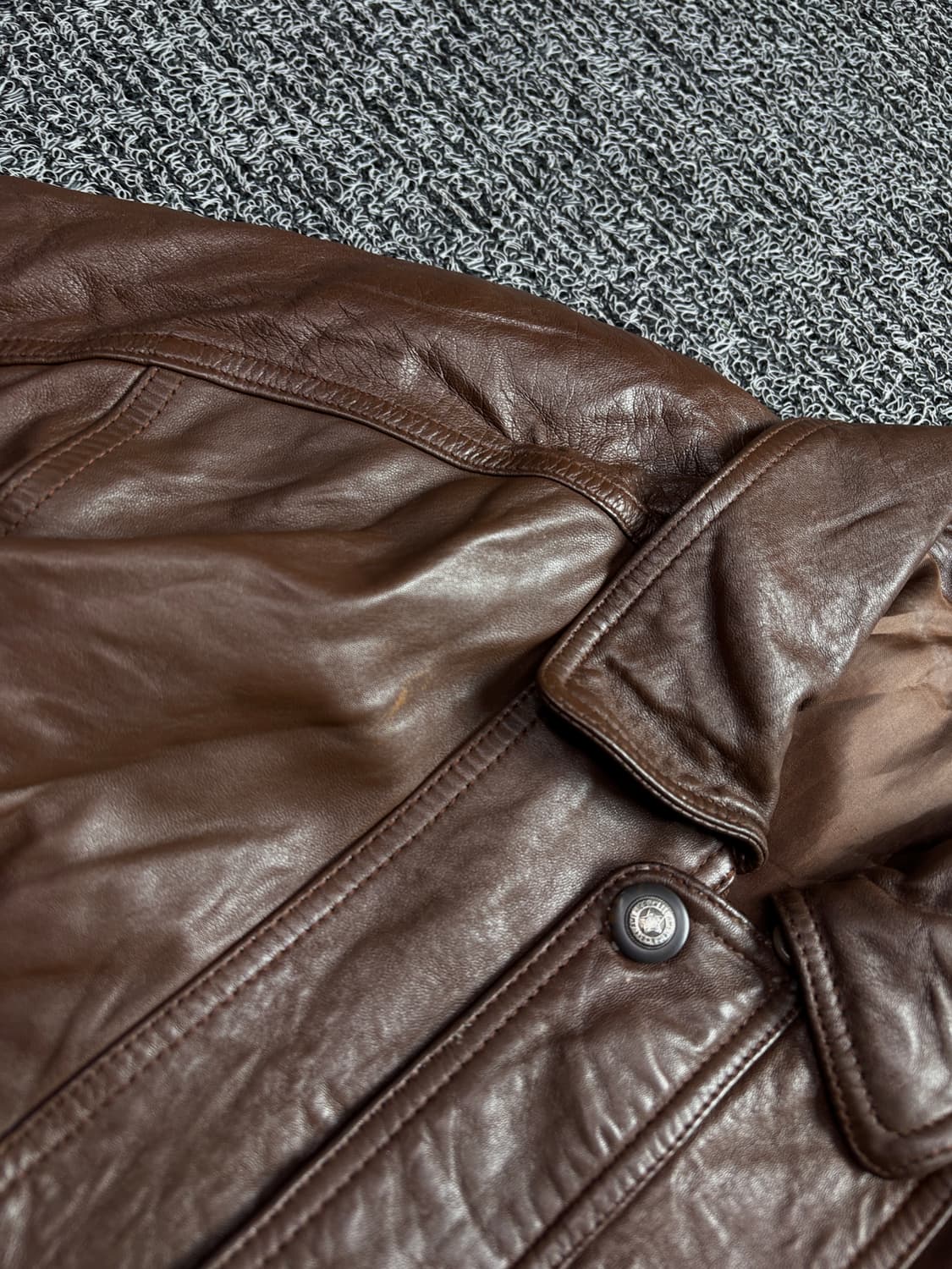 오스트레일리아 램스킨 아카이브 봄버 가죽 자켓 2846 상품이미지3