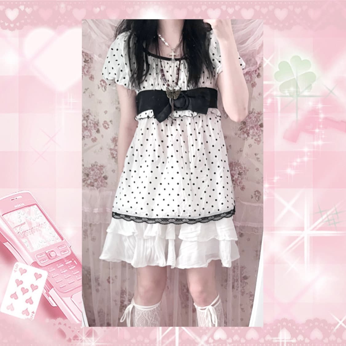 Vintage white dot pattern  상품이미지2