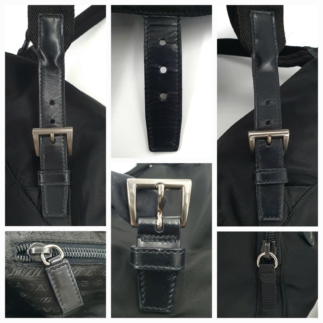 프라다 리나일론 원포켓 블랙 백팩 B4650F 상품이미지7