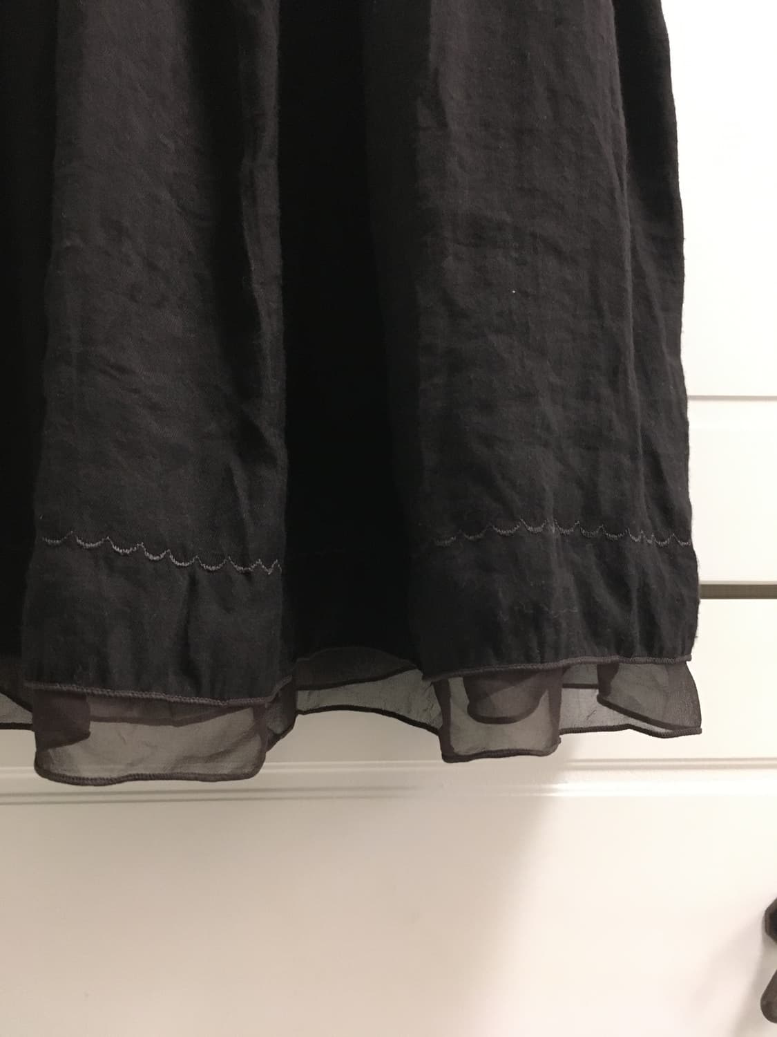 일본빈티지 고동색 레이어드 원피스 드레스 플리츠 레이스 상품이미지4