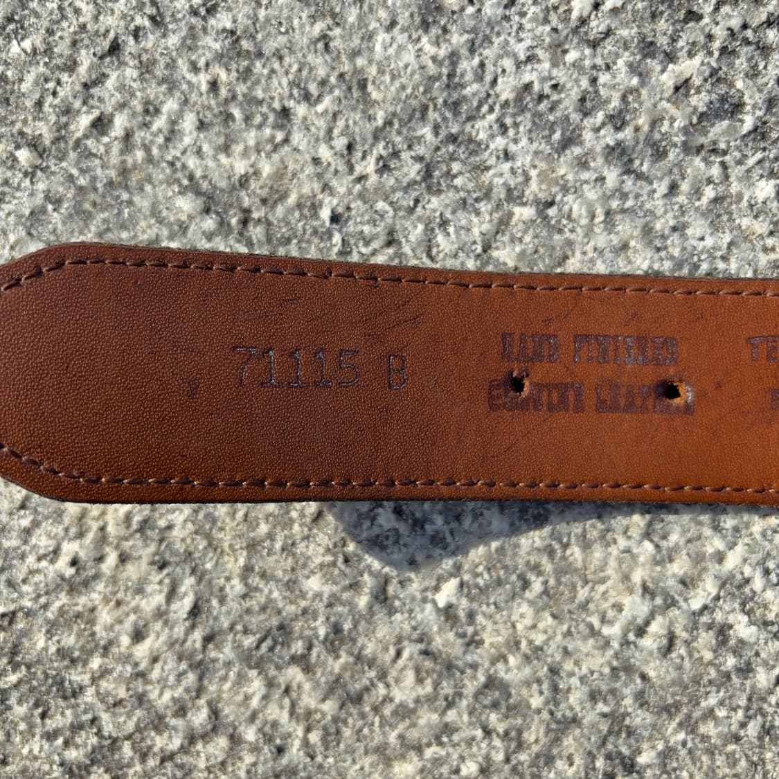 네이티브 패턴 콘초 웨스턴 레더 벨트 Made in USA 상품이미지8