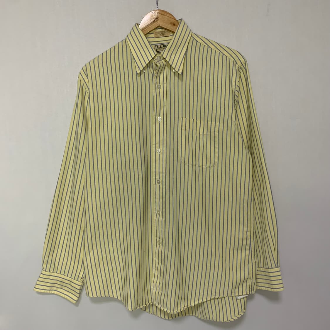 엘엘빈 빈티지 옐로우 스트라이브 오버핏 셔츠 상품이미지2