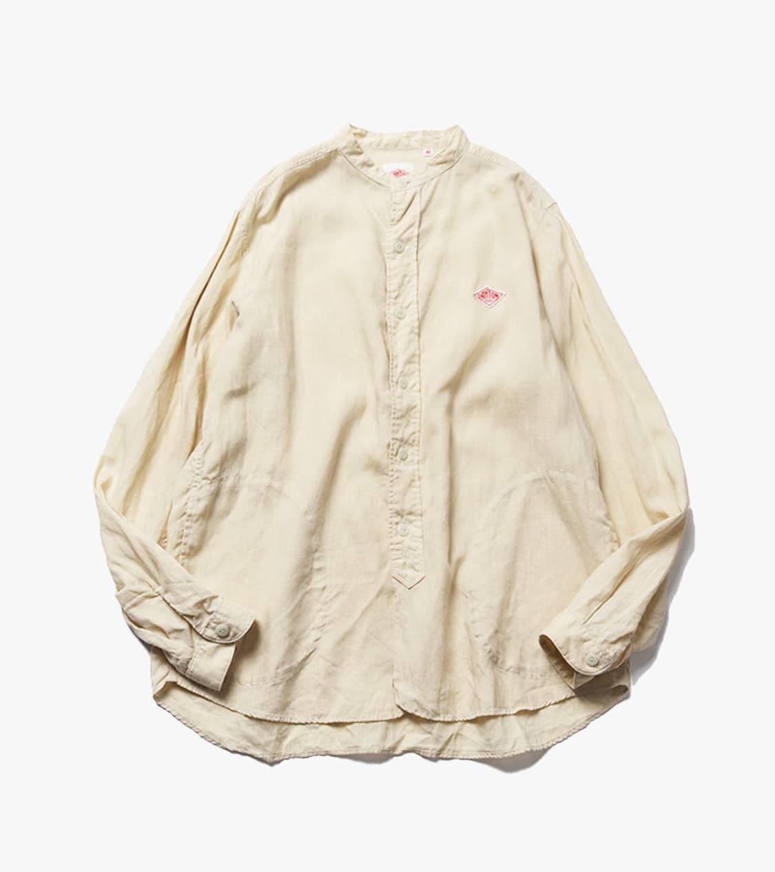 DANTON - BAND COLLAR LINEN SHIRT 상품이미지1