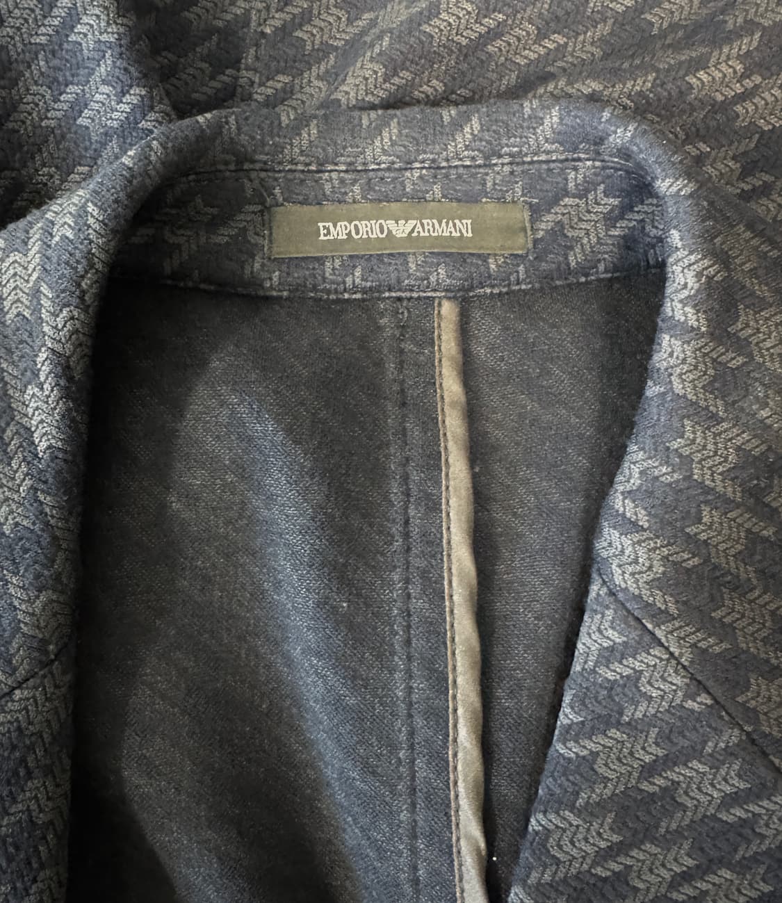 EMPORIO ARMANI 엠포리오알마니 네이비 하운드투스 블레이저 48 상품이미지6